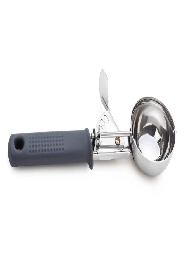 ARTO Ice Cream Scoop | Push Button | Stainless Steel | Firm Grip Food Grade Rubber Handle - Image 2